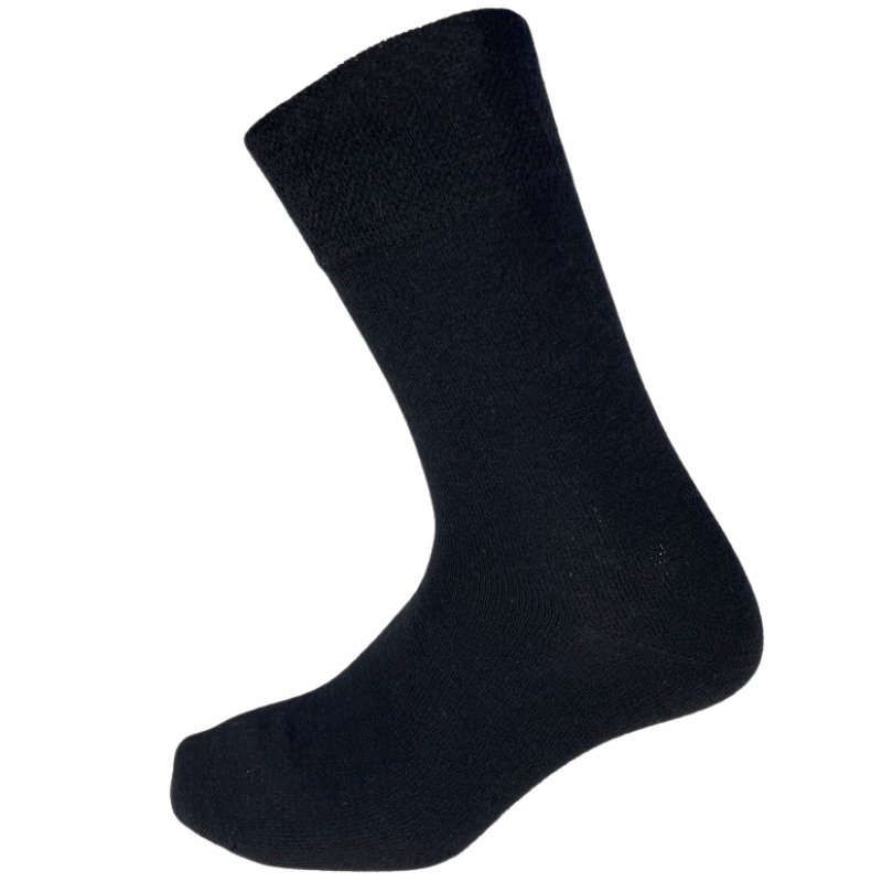 Kilde Merino Ulds Komfort & Diabetes Strømpe Sort Str. S 35-38 (1 sæt)