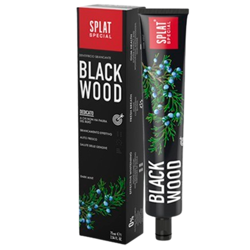 SPLAT Tandpasta Blackwood u. fluor - 75 ml.