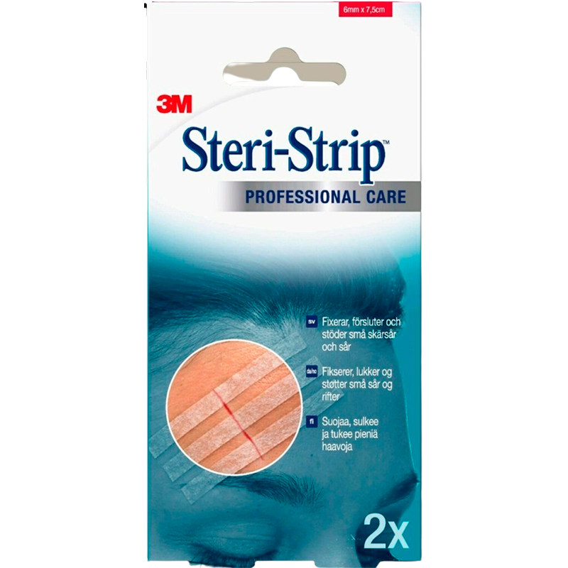 3M Steri-Strip Sårlukningsstrips - 6 mm x 75 mm (6 stk)