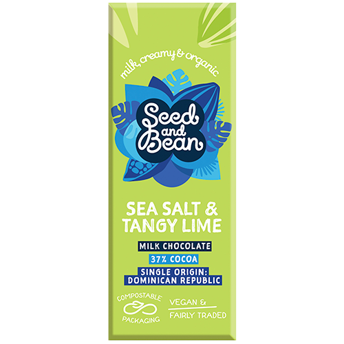 Seed & Bean Mælkechokolade m. Sea Salt & Lime 37% Ø - 25 g