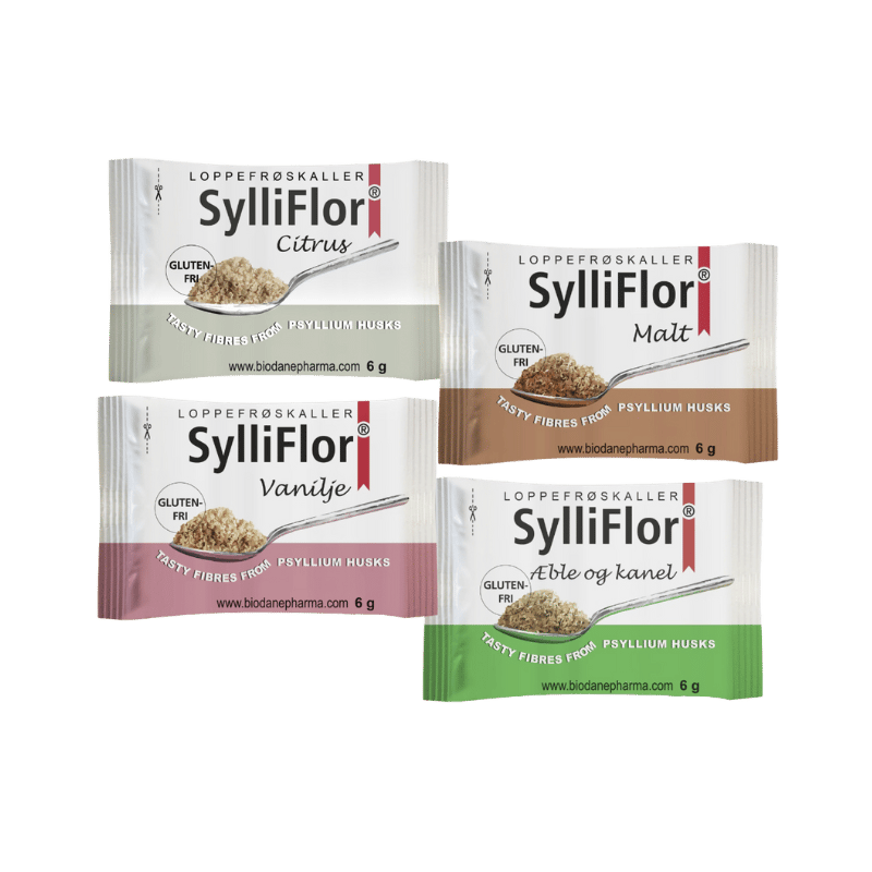 Vareprøve - SylliFlor Loppefrøskaller Assorteret Smag (6 g)
