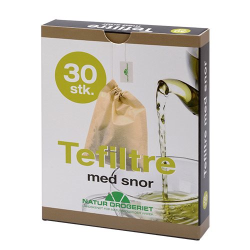 Natur Drogeriet Tefiltre m snor Engangsfilter Ubleget - 30 stk.
