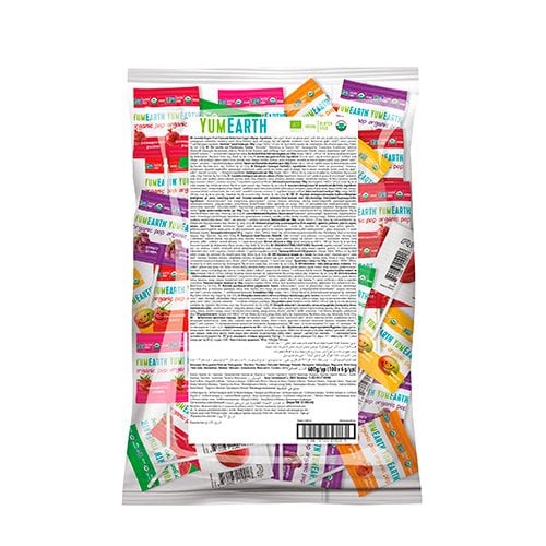 Yum Earth Økologiske Slikkepinde Assorterede Smage - ca. 100 stk.