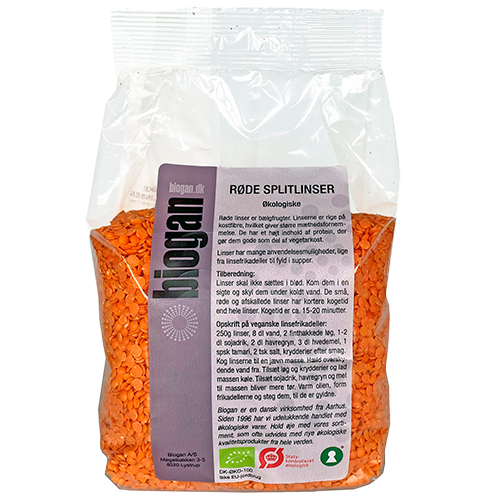 Biogan Røde Splitlinser Ø (750 g)