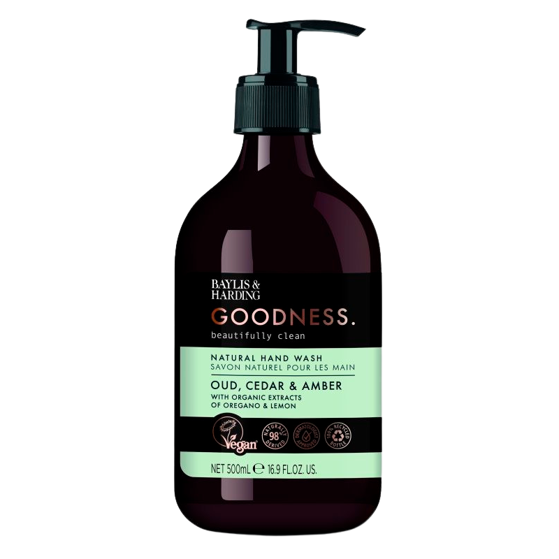 Baylis & Harding Goodness Oud, Cedar & Amber Hand Wash - 500 ml.