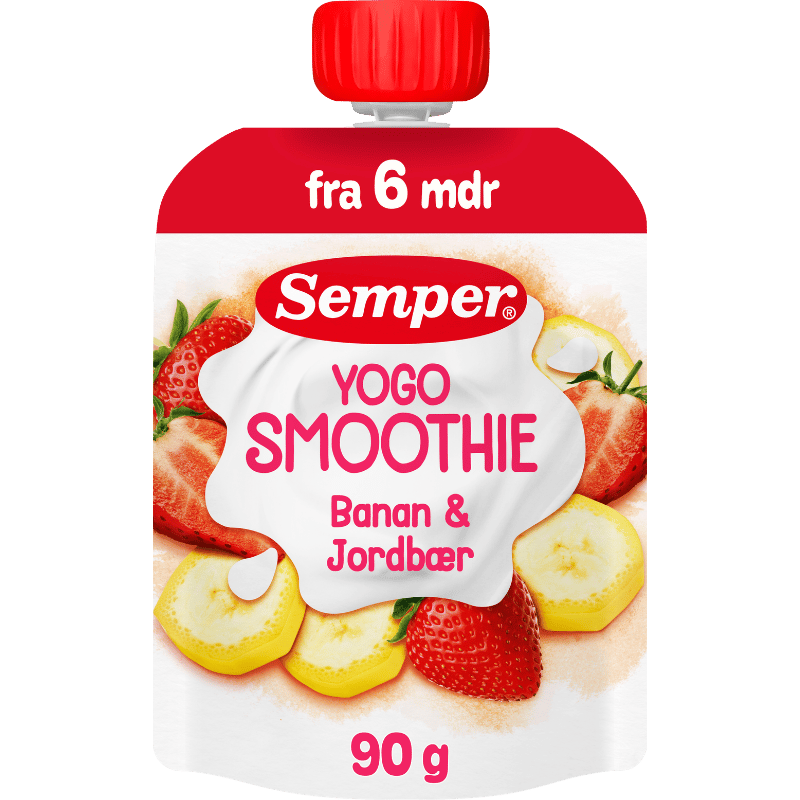 Semper Smoothie Yogo Jordbær 6M (90 g)