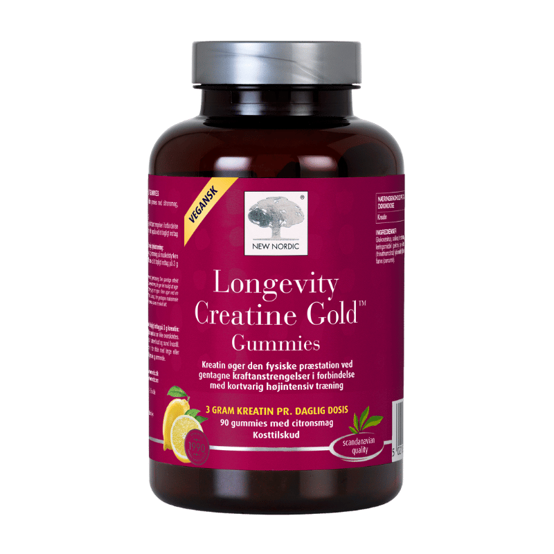 New Nordic Longevity Creatine Gold Gummies (90 stk)