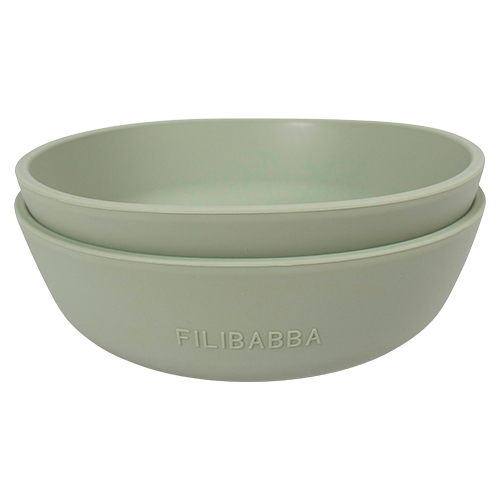 Filibabba Silikone Skål Green (2 stk)