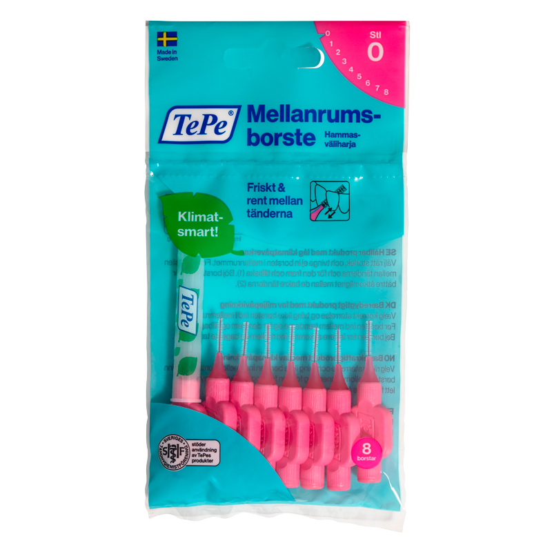 TePe Mellemrumsbørste Rosa - 8 stk