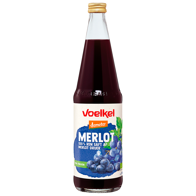 Voelkel Merlot Rød Druesaft Demeter (700 ml)
