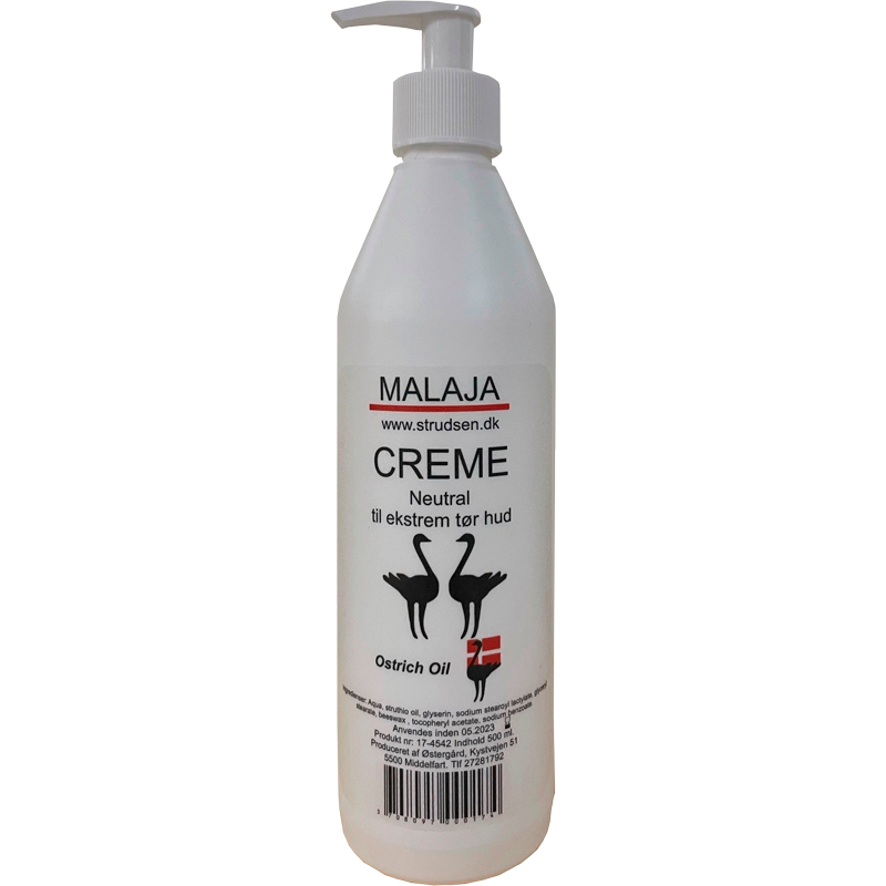 Malaja Struds Ostrich Oil Creme - 500 ml.