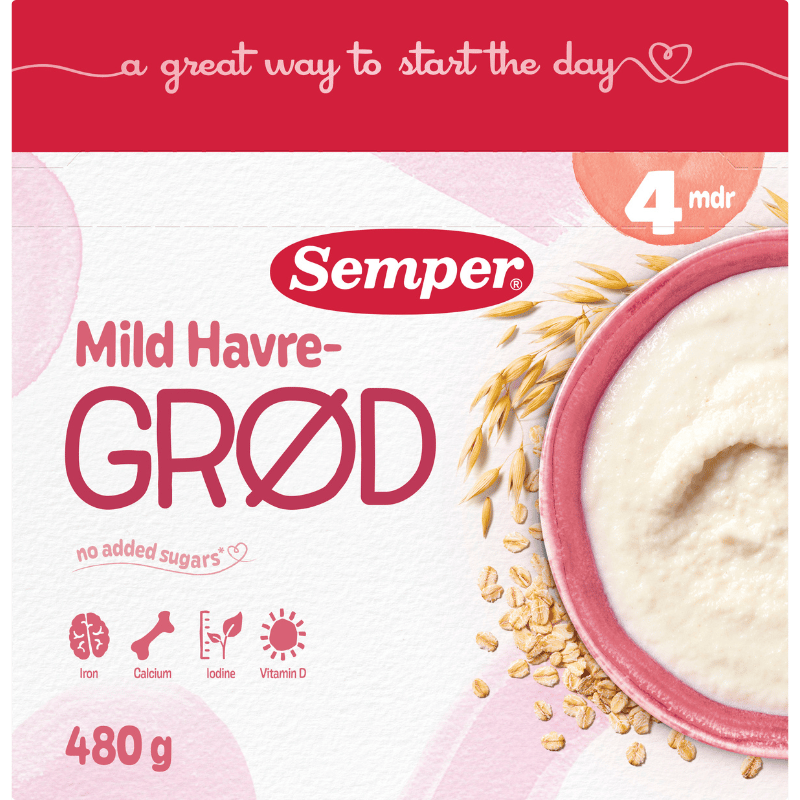 Semper Havregrød Mild 4M (480 g)