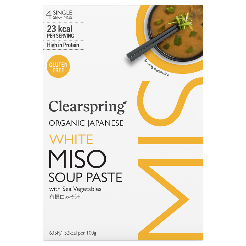 Clearspring Miso Soup Paste Hvid M. Tang Ø - 4 x 15 gr.