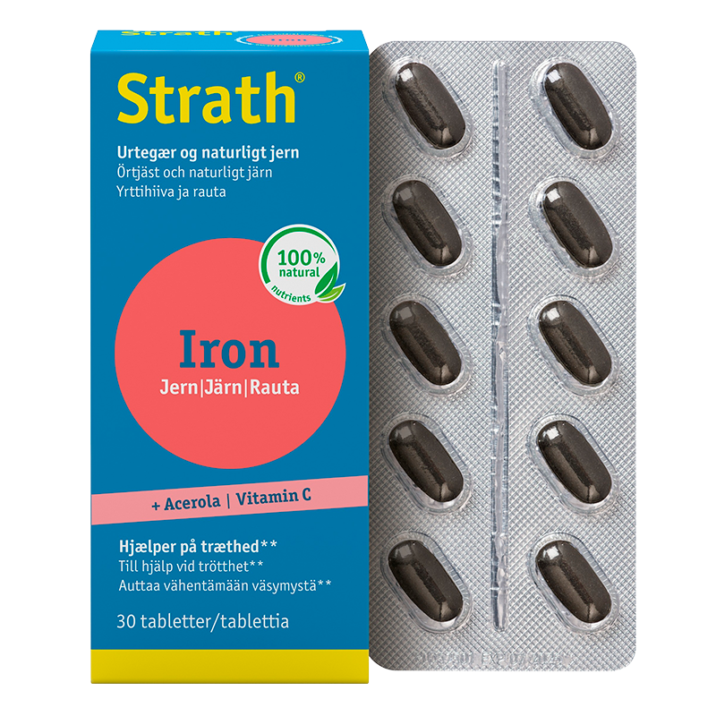 K b Strath Iron 30 Tabl Hurtig Levering Jala Helsekost