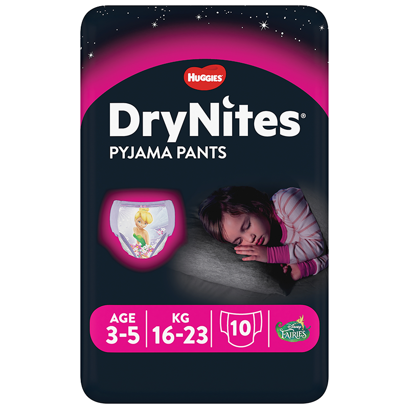 Huggies DryNites 3-5 År Girl (10 stk)