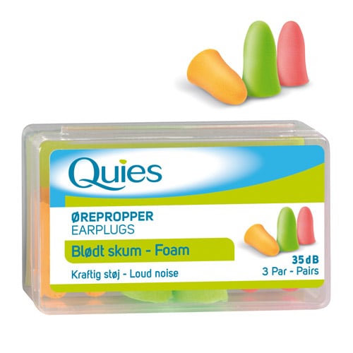 Quies Ørepropper Skum 3 Par i æske - 1 stk.