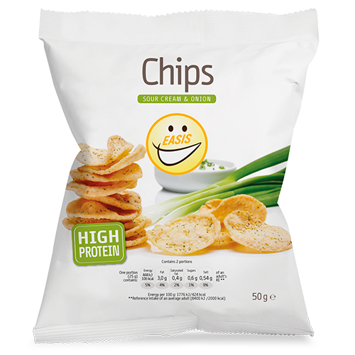 EASIS Sour Cream & Onion Chips - 50 g.