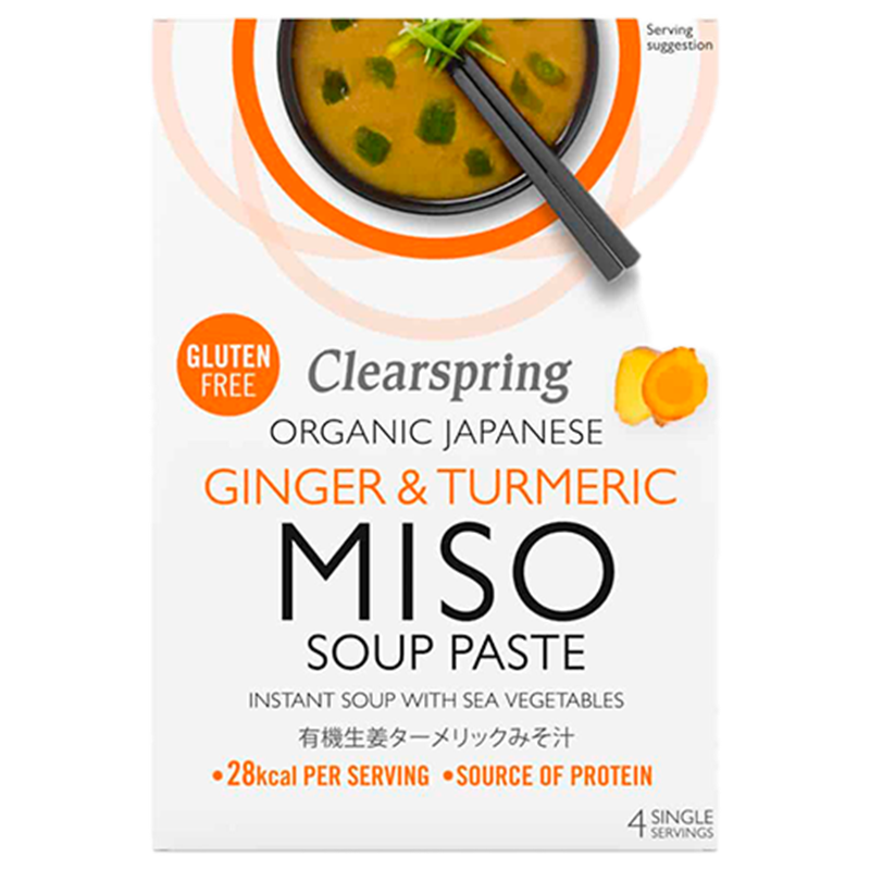 Clearspring Miso Soup Paste Ingefær & Gurkemeje Ø (4 x 15 g)