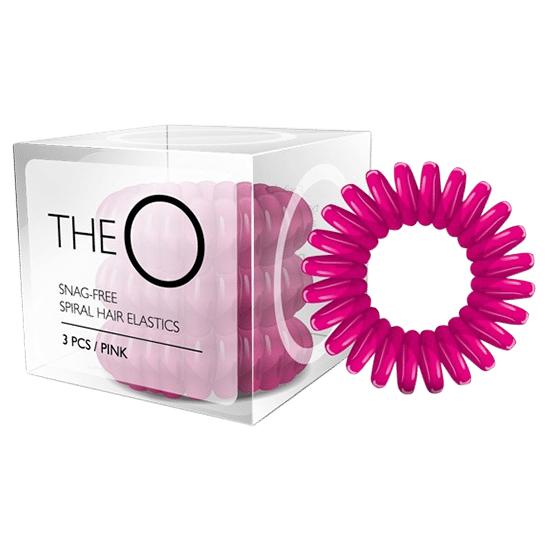 The O Spiral-elastikker Pink 3 stk.
