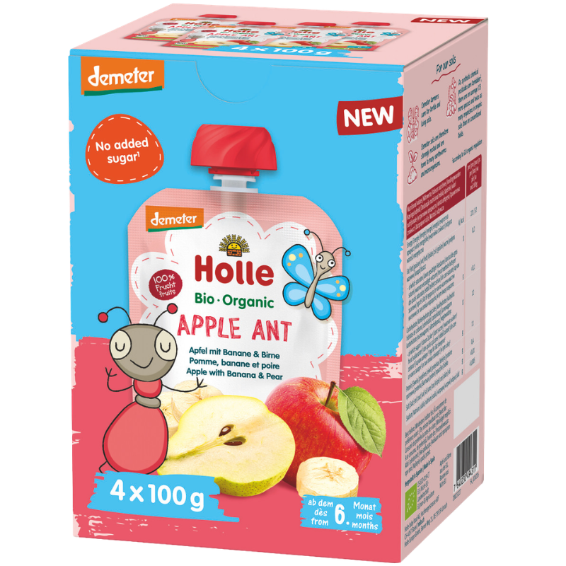 Holle Apple Ant Frugtmos Multipack Ø (4 x 100 g)