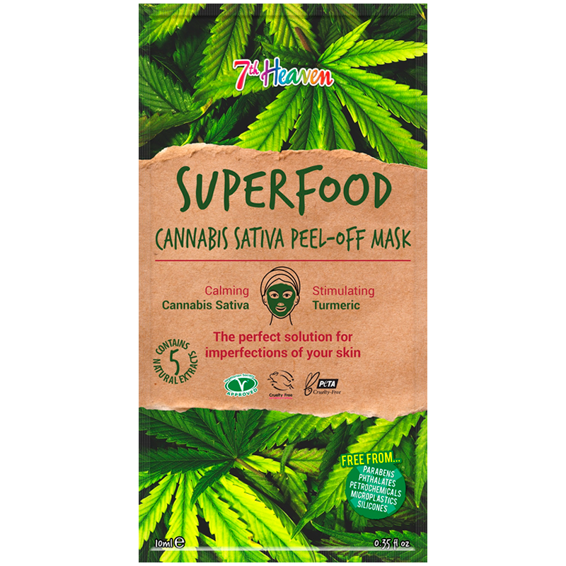 7th Heaven Superfood Cannabis Sativa Peel-Off Mask - 10 g