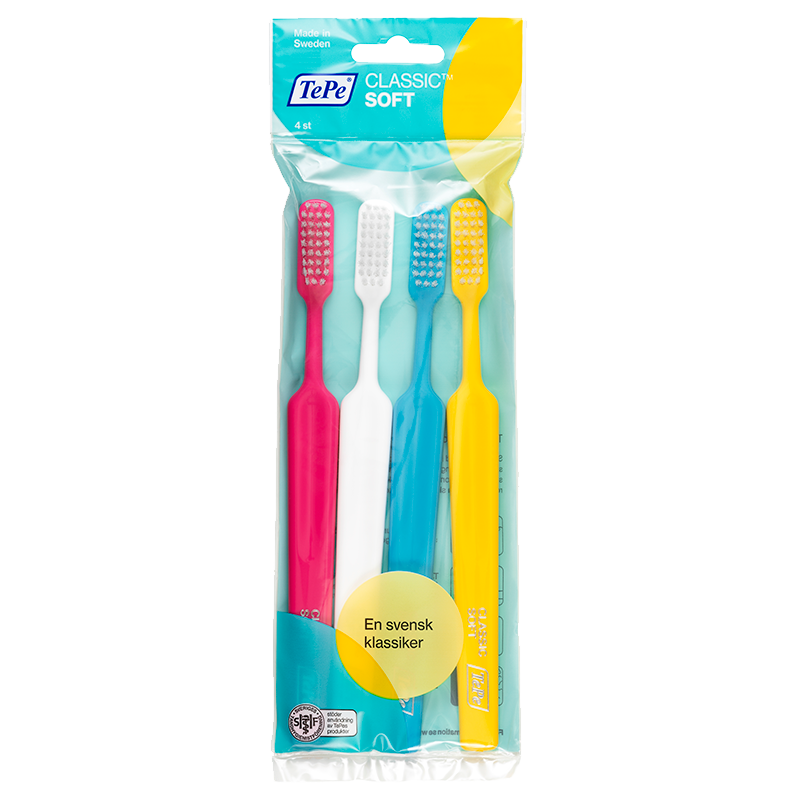 TePe Classic Soft Tandbørste - 4 stk