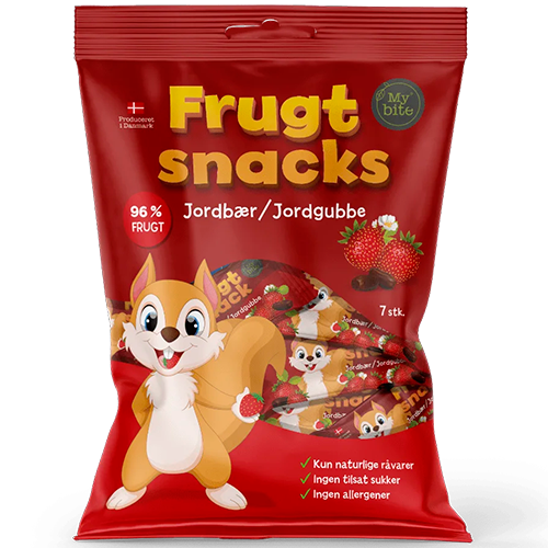 MyBite Mini FrugtBar Jordbær (100 g)