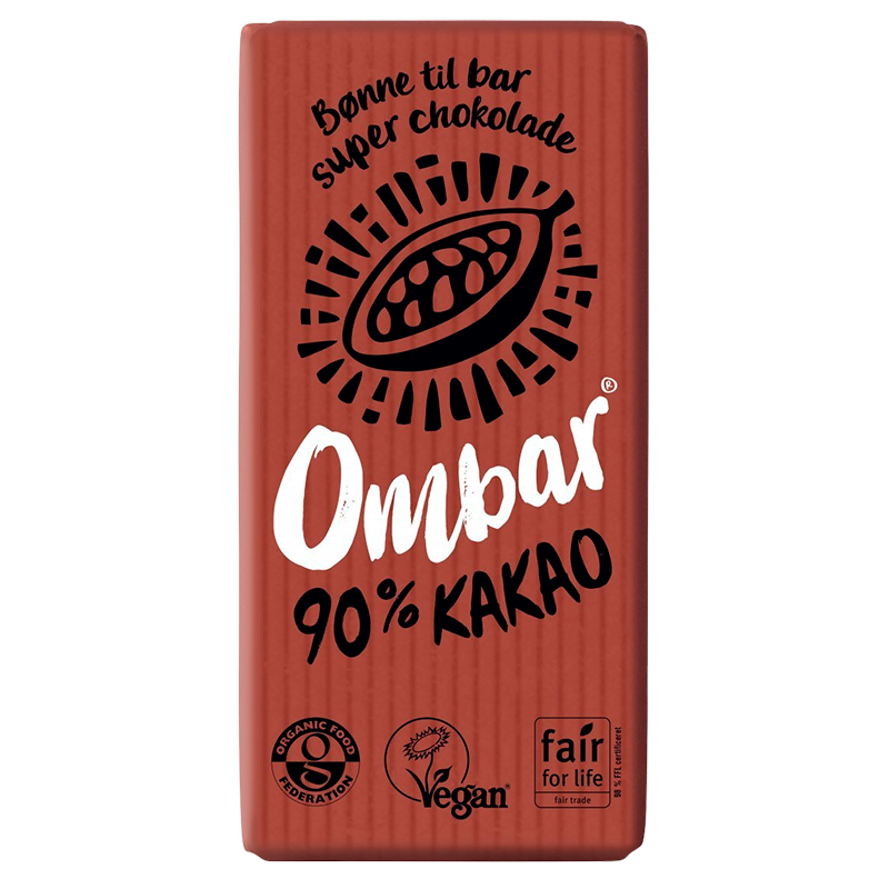 Ombar 90 % Chokolade Ø - 35 g.