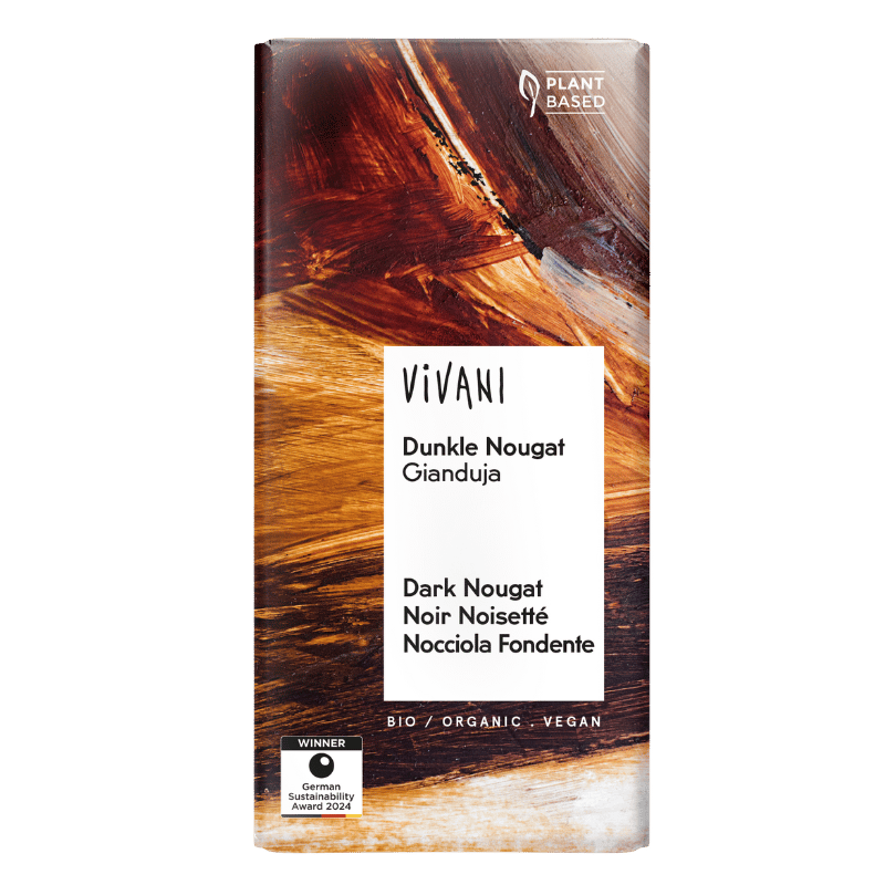 Vivani Chokolade Mørk Nougat Ø (80 g)