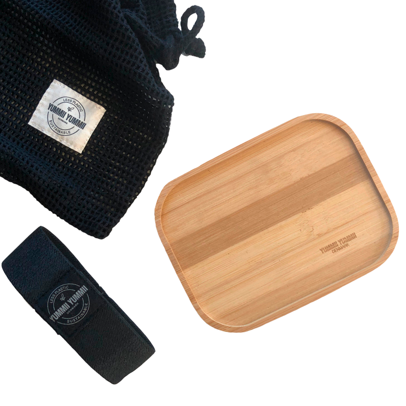 YUMMII YUMMII Bamboo Lid w. Elastic Band (Bento Medium) (1 stk)