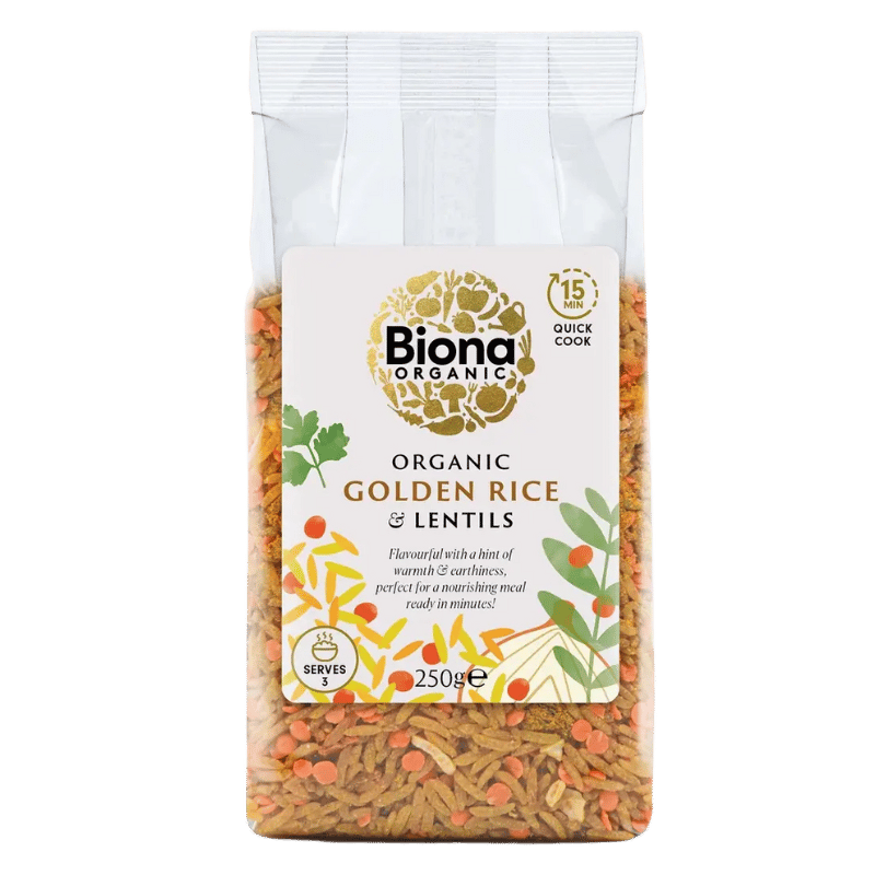 Biona Ris/Linseblanding m. Karry Ø (250 g)