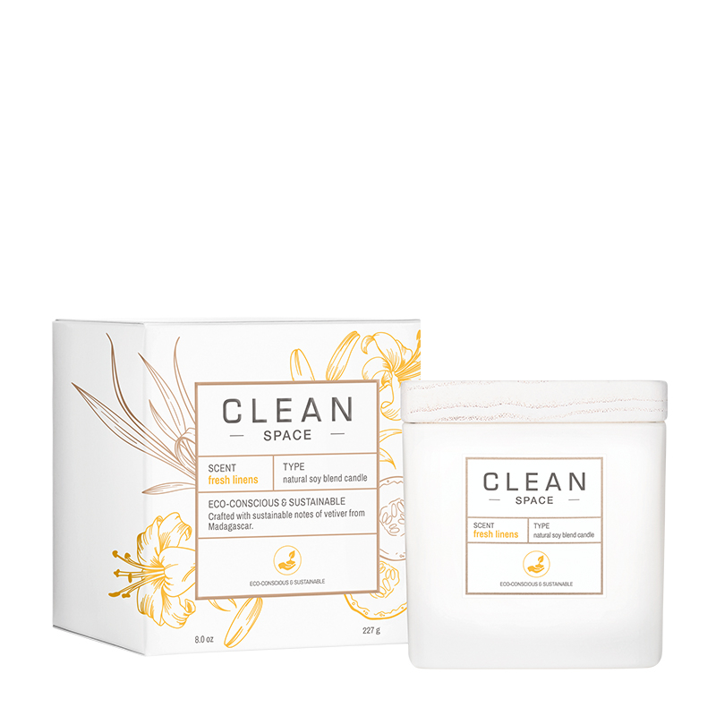 Clean Space Fresh Linens Candle 227 g.
