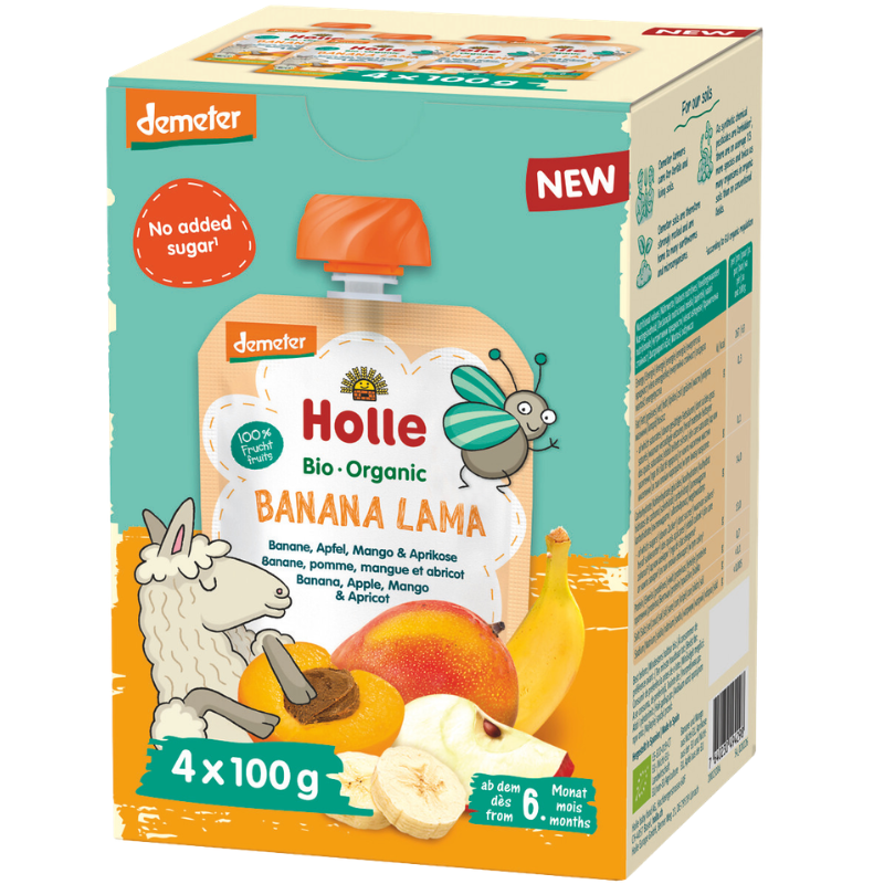 Holle Banana Lama Frugtmos Multipack Ø (4 x 100 g)