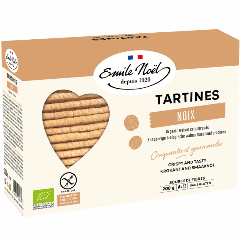 Emile Noel Knækbrød M. Valnød Glutenfri Ø (200 g)