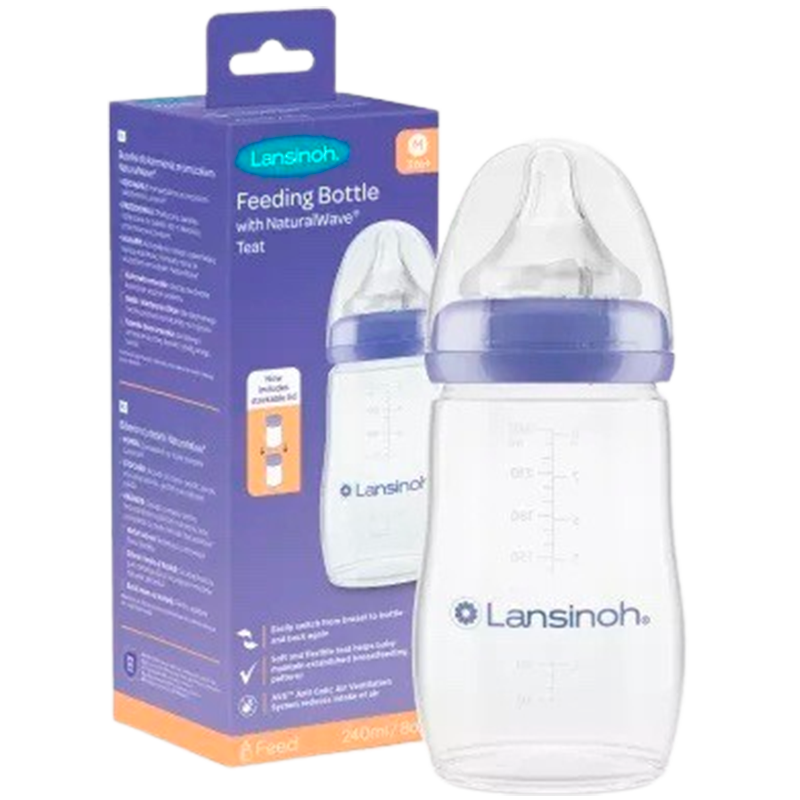 Lansinoh Naturalwave Sutteflaske 240 ml - 1 stk.