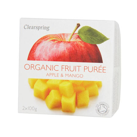 Clearspring Organic Frugtpuré Æble & Mango Ø - 200 gr
