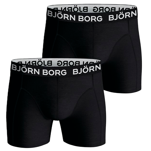 Björn Borg 2-Pack Boxershorts (Sort/Palmer)-Medium