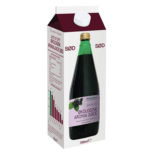 Aronia saft m. rørsukker Ø - 750 ml.