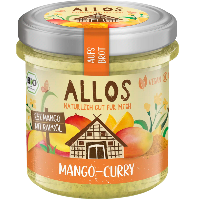 Allos Smørepålæg Auf´s Brot Mango-Karry Ø (140 g)