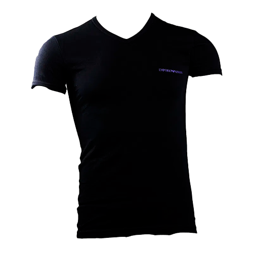Emporio Armani 1-Pack V-neck T-shirt (Sort)Large