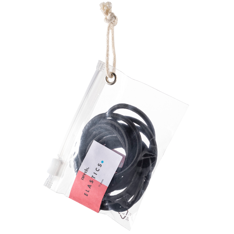 Needs Hair Elastics Black - 12 stk.