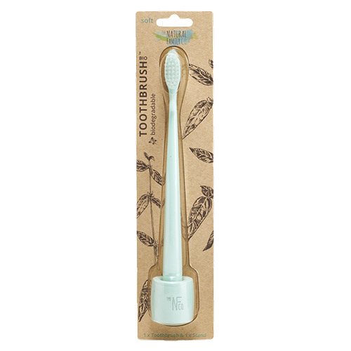 Natural Family Co. Tandbørste Bio m. holder Mint