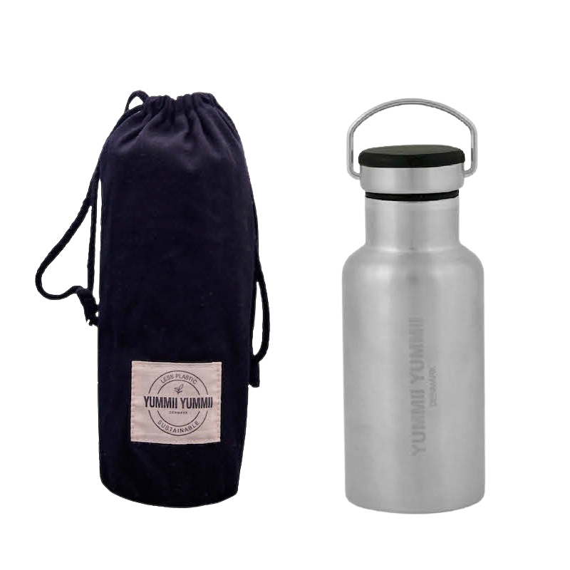 YUMMII YUMMII Thermo Bottle Black Bamboo Lid (350 ml)
