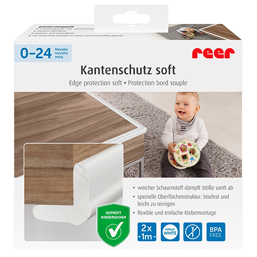 Reer Blød Kantbeskyttelse Hvid (1 stk)