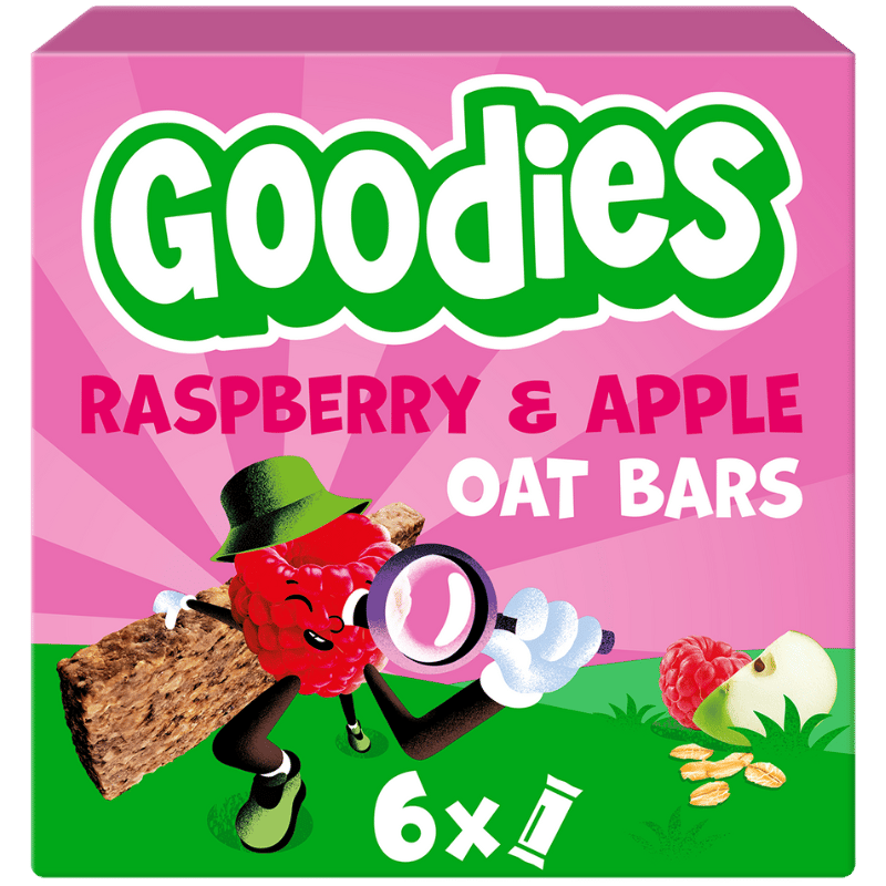 Goodies Oat Bar Raspberry & Apple (6 stk)