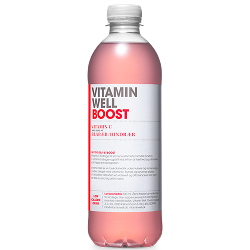 Vitamin Well Boost - Hindbær Blåbær (500 ml)