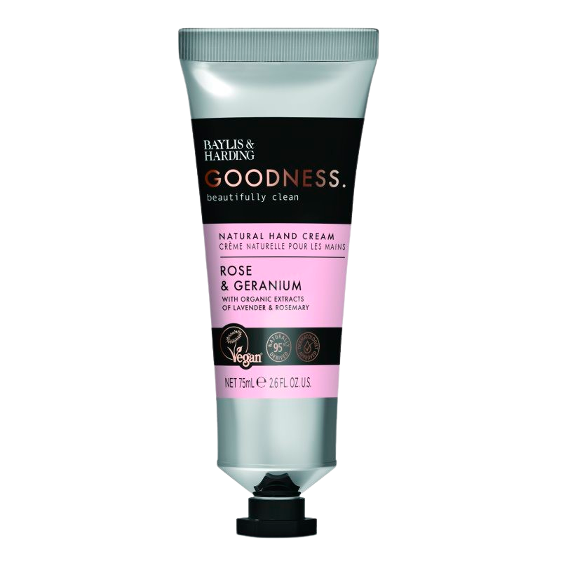 Baylis & Harding Goodness Rose & Geranium Hand Cream - 75 ml.