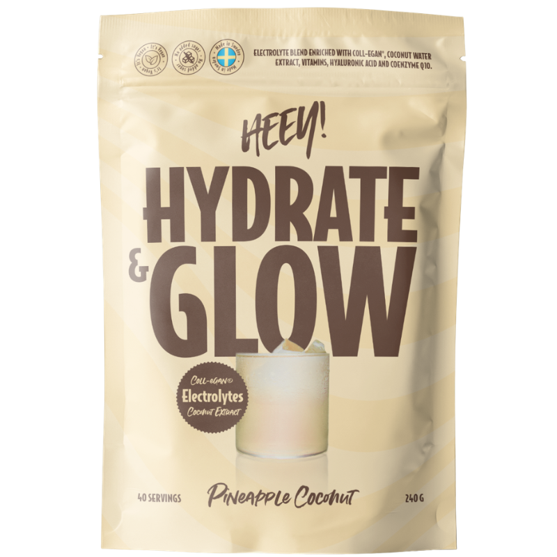 Heey! Hydrate & Glow Electrolytes + Coll-egan® Pineapple Coconut (240 g)