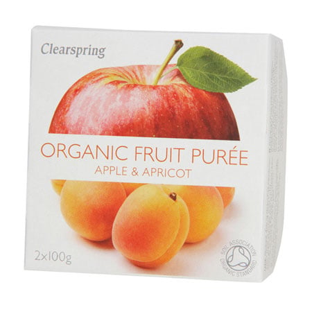 Clearspring Organic Frugtpuré Æble & Aprikos Ø - 200 gr