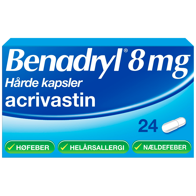 Benadryl Kapsler 8 mg - 24 stk.